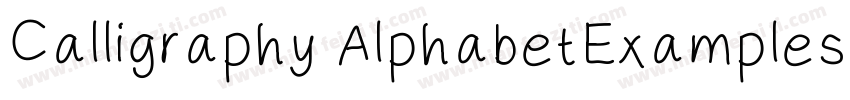 Calligraphy AlphabetExamples字体转换
